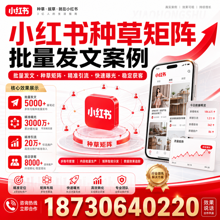 随州小红书种草矩阵批量发文案例